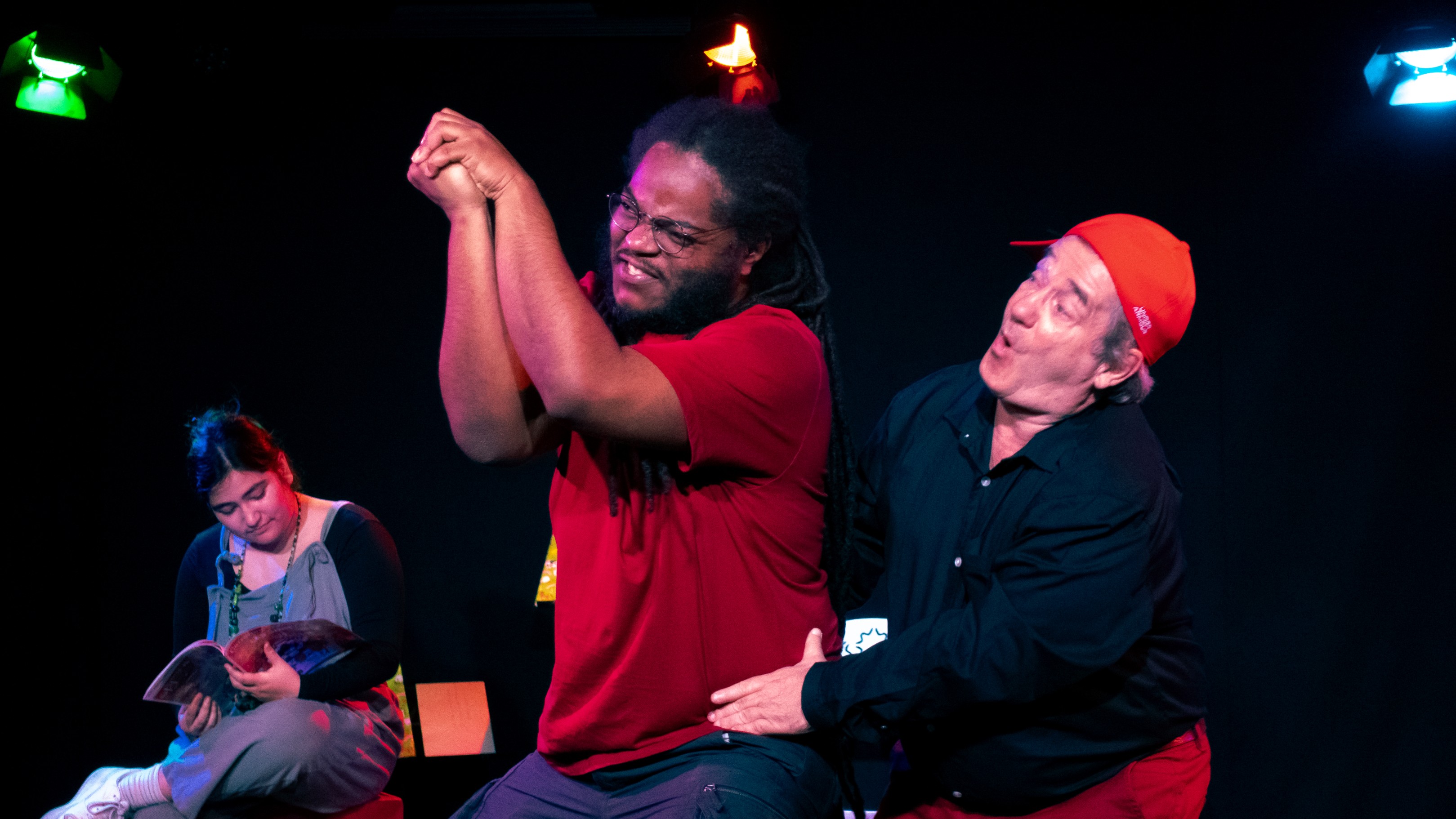 Les 3 comédiens de 'Ces Ombres Qui Glissent'